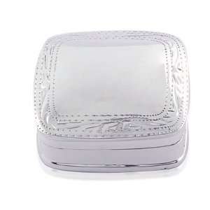  Engraved Square Shape Pill Box  Arts, Crafts & Sewing