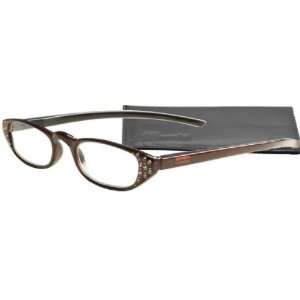  ICU Eyewear Reading Glasses   Bronze w/ Rhinestones +2.50 