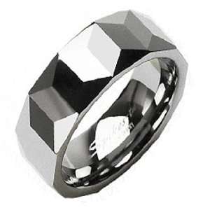   Tungsten Multi Facet Prism 6mm Width Wedding Ring Band R111 Jewelry