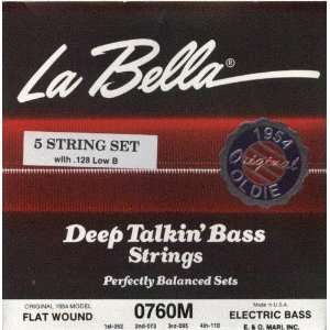 La Bella Electric Bass Guitar Original 1954 Fender Style Low B, .052 