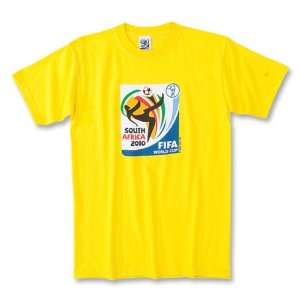  adidas World Cup 2010 Logo Youth Soccer T Shirt (Yellow 