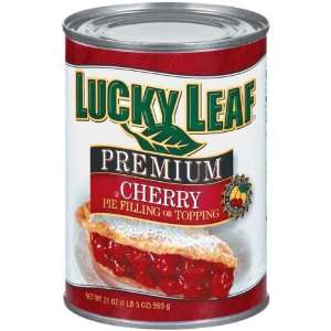 Lucky Leaf Pie Filling Premium Cherry   12 Pack  Grocery 