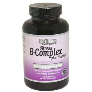   Potency Stress B Complex Plus Vitamin C, 120 Capsules (Pack of 3