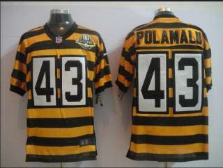 Sewn Troy Polamalu Throwback Jersey 80th Anniversary Ships from 