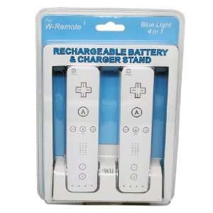   Battery & Charger Stand for Nintendo Wii Remote Control Toys & Games