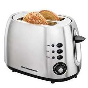  Hamilton Beach Two slice Toaster Smudgeproof Brushed 