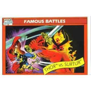  1990 Impel Marvel Comics Famous Battles   Thor vs Surtur 
