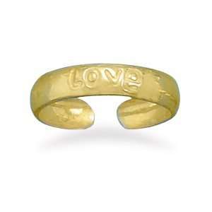  Gold Plated LOVE Toe Ring Jewelry