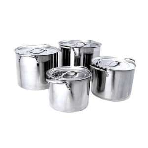  Stainless Steel Stock Pot Set   8, 12, 16 & 20 Quart 