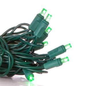   Wide Angle Green LED Christmas Light Set; Green Wire: Home & Kitchen
