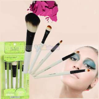 5Pcs Cosmetic Makeup Brush Set Kit Blush Eyeshadow Lip Oblique Eyebrow 