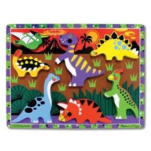  Melissa & Doug Dinosaur Chunky Puzzle: Toys & Games