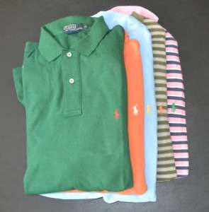 Lot of 5~Polo Ralph Lauren Mens Golf Shirts Short Sleeve Pique Size XL 