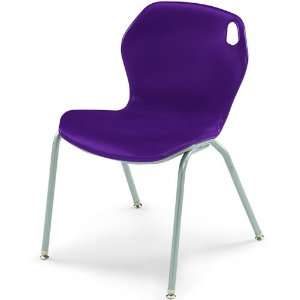  18H Intuit Stacking Chair with Powder Coat Frame   Purple 