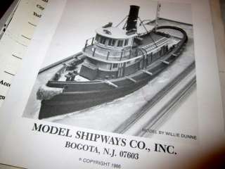 TAURUS Tow/Tug boat 1/8 scale Wood Model Shipways kit  