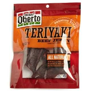   Oberto Teriyaki Natural Style Beef Jerky, 3.25 Ounce Bags (Pack of 4