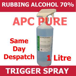 Rubbing Alcohol 70%(IPA) with Trigger Spray 1 Litre  