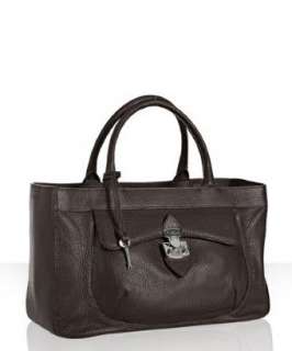 Furla coffee pebbled leather Eurice handbag  