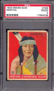   GOUDEY INDIAN GUM SERIES OF 288 PSA SET CARDS NATIVE AMERICANS  