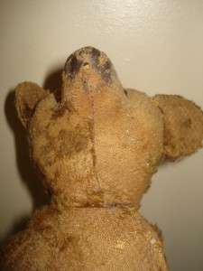 Very Old Dark Brown Mohair Early Steiff Teddy Bear   Humped Back needs 