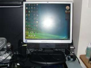 HP L1740 Flat Panel LCD Monitor with an attached HP flat panel speaker 