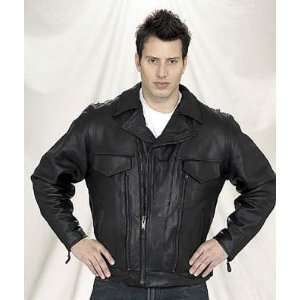 Mens Faux Leather Motorcycle Jacket W/Airvents , Z/O Lining & Sippered 