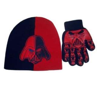   Star Wars Darth Vader Beanie Knit Hat and Gloves Set (8 18) Clothing