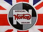 VINTAGE NORTON MOTORCYCLE OFFICIAL DEALER SIGN PARTS & ACCESSORIES