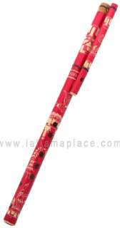   Peruvian Red Painted Bamboo Cane Moseño Flute Moseno Peru  