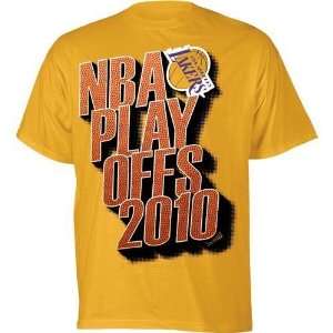  Los Angeles Lakers 2010 NBA Playoff City T Shirt (Gold 