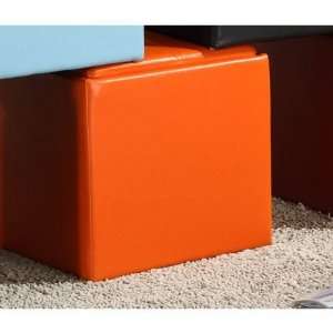  4723RN Ladd Storage Cube Ottoman   Orange