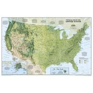  United States Physical Wall Map (National Geographic)   36 
