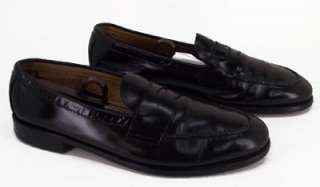 32R MENS NICE BROOKS BORTHERS Black Solid Leather Penny Loafers Sz 10 