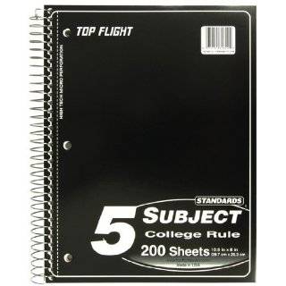 five star wirebound notebook 5 subject 200 count college rule