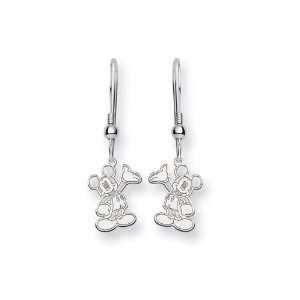   .925 Sterling Silver Mickey Mouse Dangling Earrings Jewelry