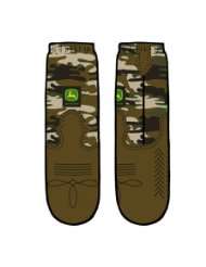 John Deere Boys Camo Boot Slipper Socks   LP35471