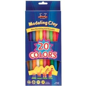 EZ Shape Modeling Clay Non Hardening 13 Ounces Assorted Colors 20/Pkg 