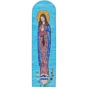  16x54 Virgin Mary Marble Mosaic Church Mural Wall Art 