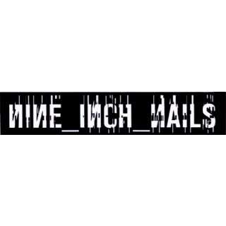  Nine Inch Nails   Black & White Rectangle Logo   Sticker 