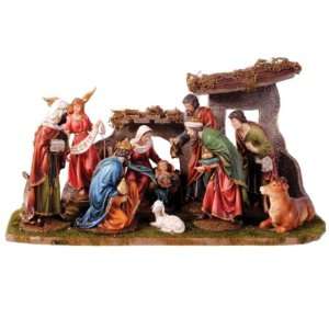  Polyresin Nativity Scene with Stable   11 Piece Set   8 