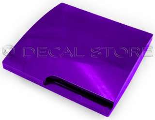 PURPLE CHROME SKIN for PS3 SLIM Playstation 3 system  