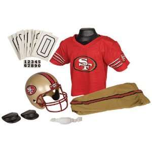   49ers Youth NFL Deluxe Helmet and Uniform Set (Small) 