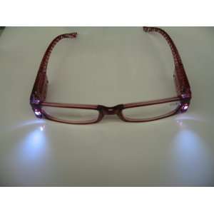  Lighted Reading Glasses +2.00 Night light LED Frame (RED W 