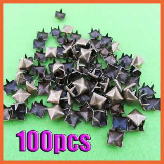100x Pyramid Studs Spots Punk Rock Jacket Spike Bag Shoes Bracelet 