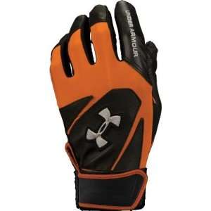 Under Armour Adult Clean Up III Blk/Org Batting Gloves   Extra Large 