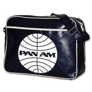  Pan Am Solid Globe Shoulder Bag (PVC)   Navy Sports 