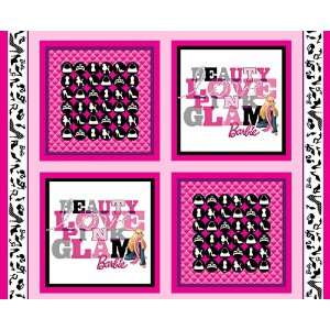   Life of Barbie Quilt Fabric Pillow Panel 