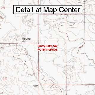  USGS Topographic Quadrangle Map   Piney Butte SW, Montana 