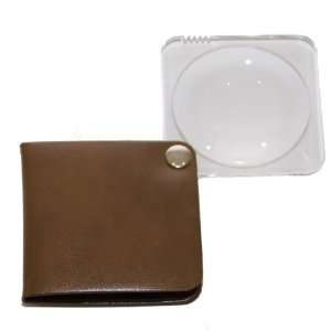   Leather Folding Square Pocket Magnifier