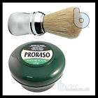 PRORASO ITALIAN SHAVING BRUSH AND SOAP CREAM BOWL SET PROFESSIONAL 
